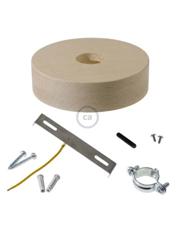 Lampenbaldachin Kit aus Holz für 3XL-Seilkabel
