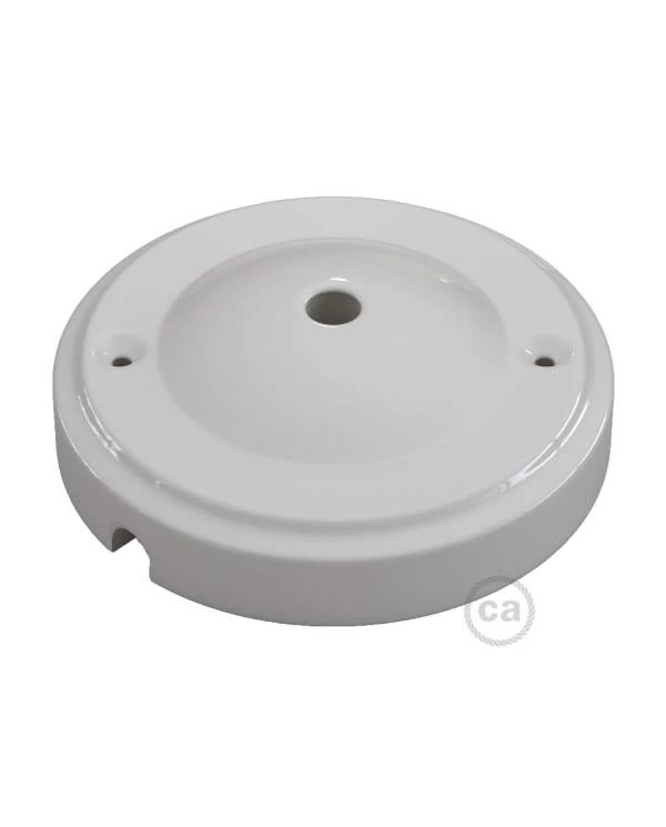 Minimalistischer Lampenbalachin Kit aus Porzellan