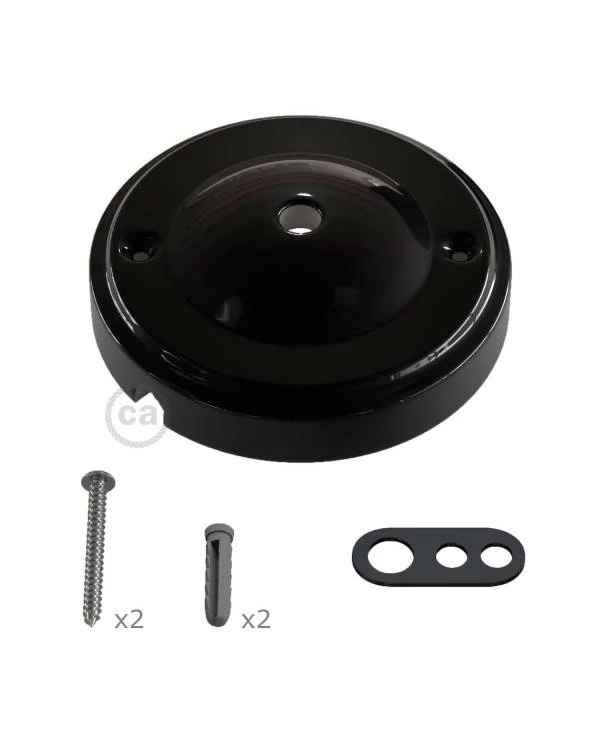 Minimalistischer Lampenbalachin Kit aus Porzellan