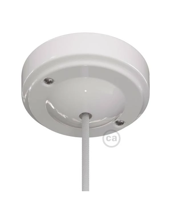 Minimalistischer Lampenbalachin Kit aus Porzellan