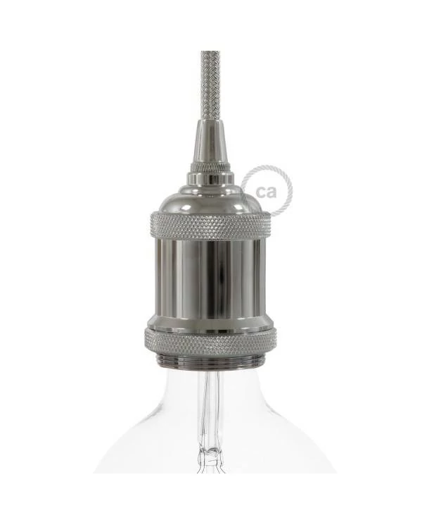 Vintage E27-Lampenfassungs-Kit aus Aluminium