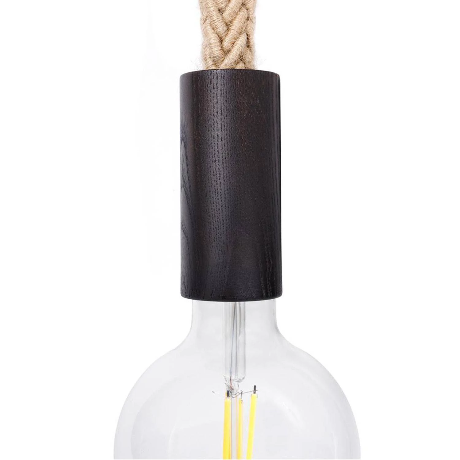 E27-Lampenfassungs-Kit aus Holz für 2XL-Seilkabel - Wengé-Effekt