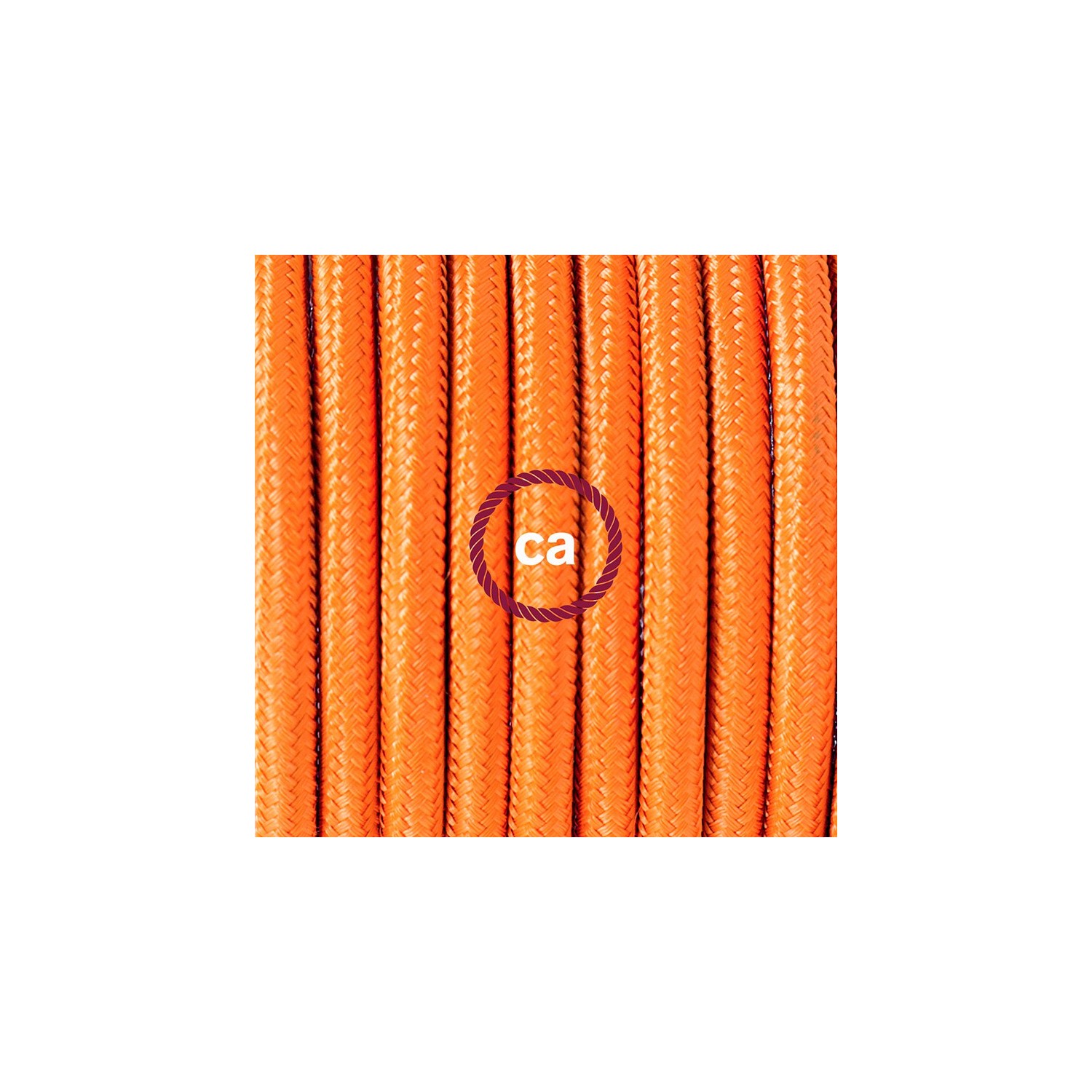 Zuleitung für Tischleuchten RM15 Orange Seideneffekt 1,80 m. Wählen Sie aus drei Farben bei Schalter und Stecke.