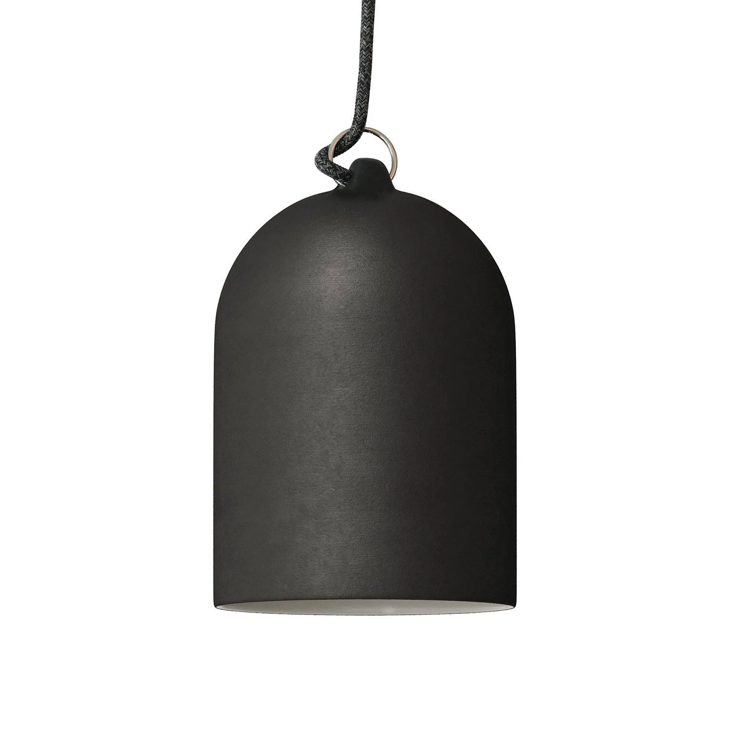 Glockenförmiger Lampenschirm XS aus Keramik zum Aufhängen - Made in Italy - Tafel - Weiß