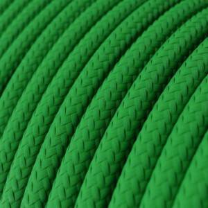 Textilkabel, grasgrün glänzend - Das Original von Creative-Cables - RM06 rund 2x0,75mm / 3x0,75mm