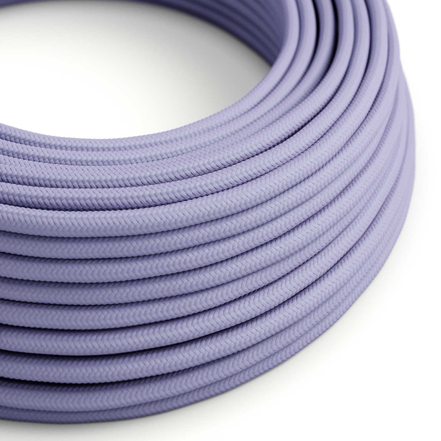 Textilkabel, lavendel glänzend - Das Original von Creative-Cables - RM07 rund 2x0,75mm / 3x0,75mm