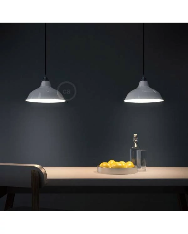 Lampenschirm Bistrot aus lackiertem Metall mit E27-Anschluss, 30 cm Durchmesser
