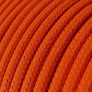 Textilkabel, flammend-orange glänzend - Das Original von Creative-Cables - RM15 rund 2x0,75mm / 3x0,75mm