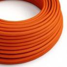 Textilkabel, flammend-orange glänzend - Das Original von Creative-Cables - RM15 rund 2x0,75mm / 3x0,75mm