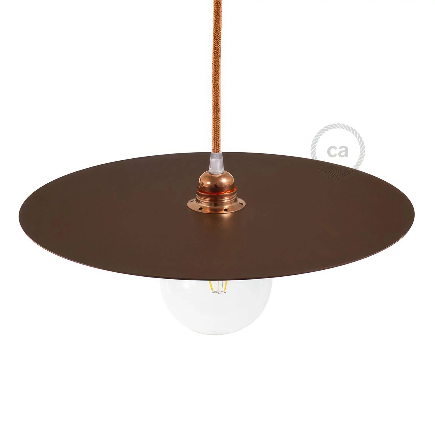 Lampenschirm Ellepi Oversize mit Eisenbeschichtung, 40 cm Durchmesser zum Aufhängen - Made in Italy