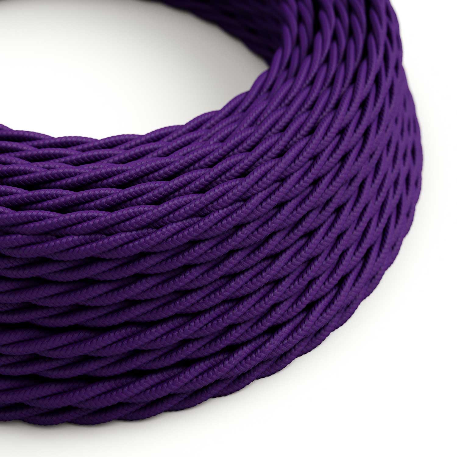 Textilkabel, purpurlila glänzend - Das Original von Creative-Cables - TM14 geflochten 2x0.75mm / 3x0.75mm