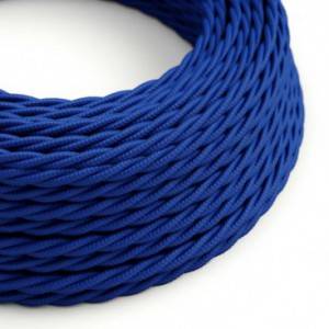 Textilkabel, klassisch blau glänzend - Das Original von Creative-Cables - TM12 geflochten 2x0.75mm / 3x0.75mm
