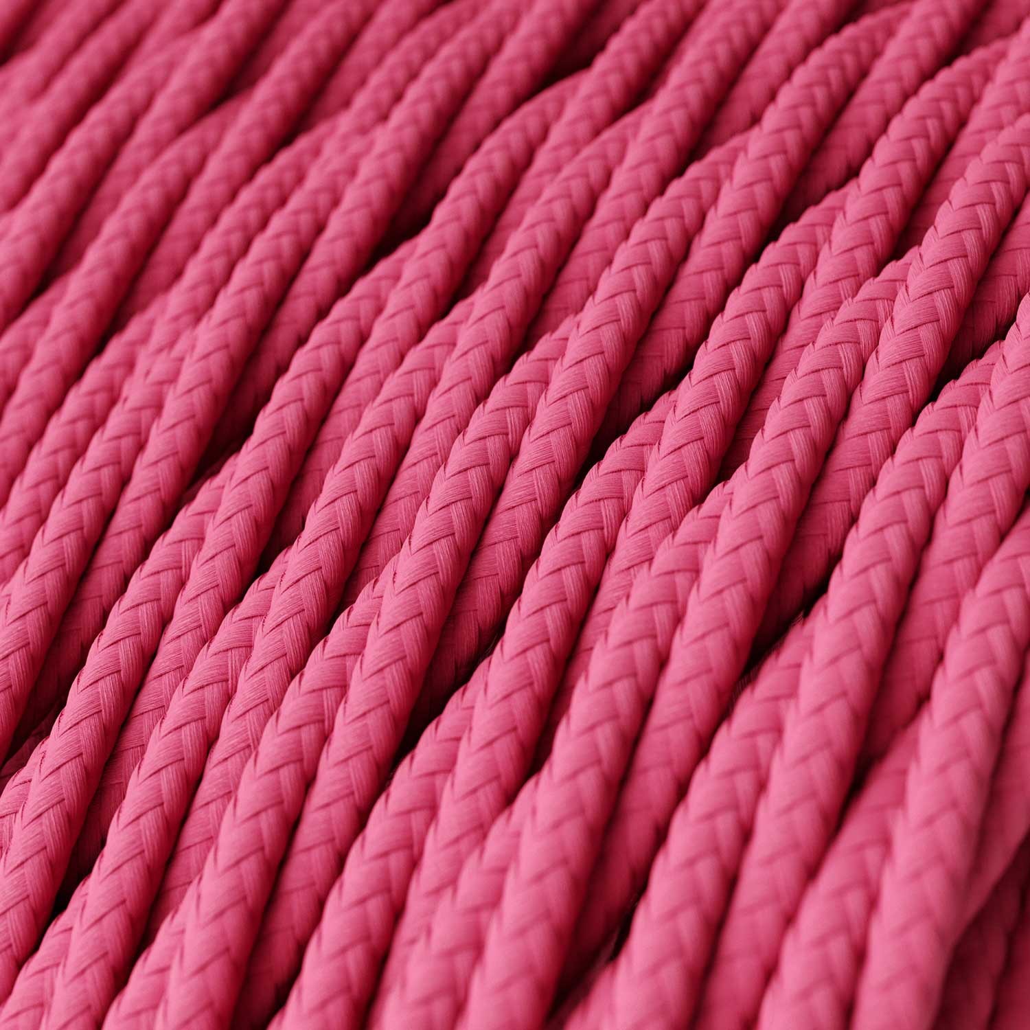 Textilkabel, fuchsienrosa glänzend - Das Original von Creative-Cables - TM08 geflochten 2x0.75mm / 3x0.75mm