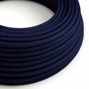 Textilkabel, tiefblau glänzend - Das Original von Creative-Cables - RM20 rund 2x0,75mm / 3x0,75mm