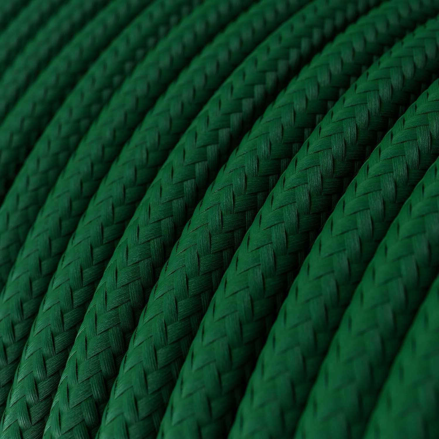 Textilkabel, tannengrün glänzend - Das Original von Creative-Cables - RM21 rund 2x0,75mm / 3x0,75mm