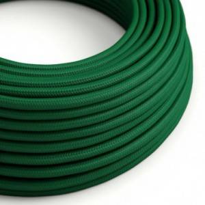 Textilkabel, tannengrün glänzend - Das Original von Creative-Cables - RM21 rund 2x0,75mm / 3x0,75mm