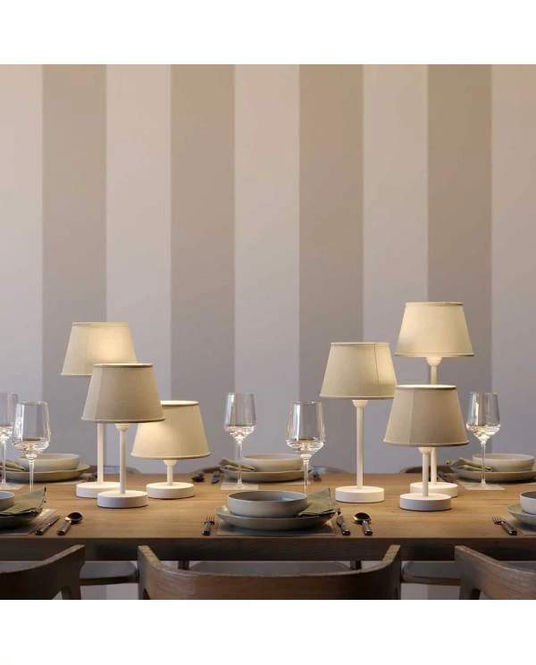 Lampenschirm Impero aus Stoff für E27-Fassung für Tisch- oder Wandleuchten - Made in Italy