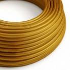 Textilkabel, goldfarben glänzend - Das Original von Creative-Cables - RM05 rund 2x0,75mm / 3x0,75mm