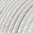 Textilkabel, weiß glänzend, mit Glitzer-Effekt - Das Original von Creative-Cables - RL01 rund 2x0.75mm / 3x0.75mm
