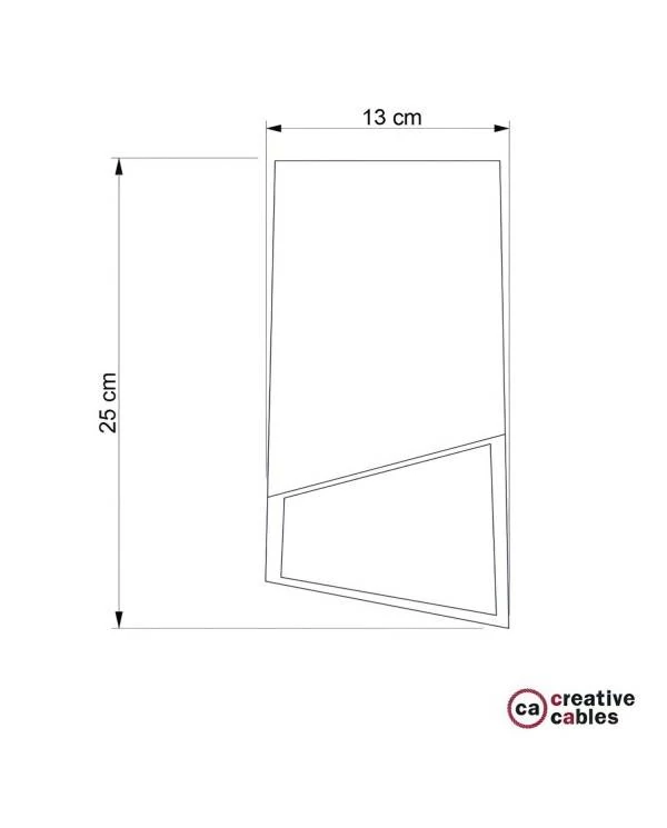 Lampenschirm Prisma aus Zement mit Kabelklemme und E27 Fassung zum Aufhängen