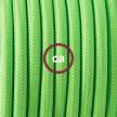 Zuleitung für Tischleuchten RF06 Grün Fluoreszierend Seideneffekt 1,80 m. Wählen Sie aus drei Farben bei Schalter und Stecke.