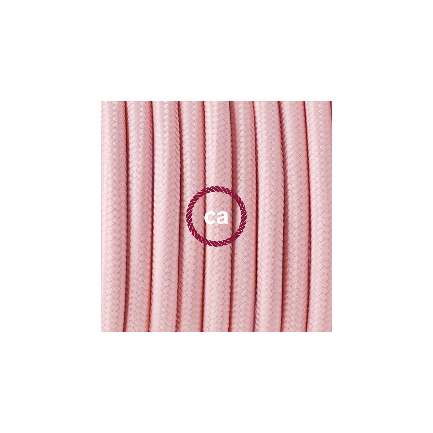 Zuleitung für Tischleuchten RM16 Babyrosa Seideneffekt 1,80 m. Wählen Sie aus drei Farben bei Schalter und Stecke.