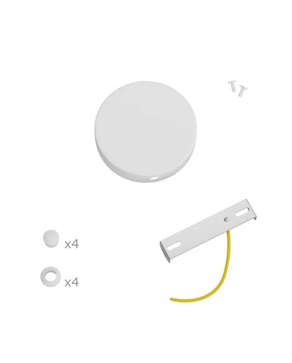 Mini zylindrischer Lampenbaldachin Kit aus Metall mit 4 Seitenlöchern (Anschlusssystem)