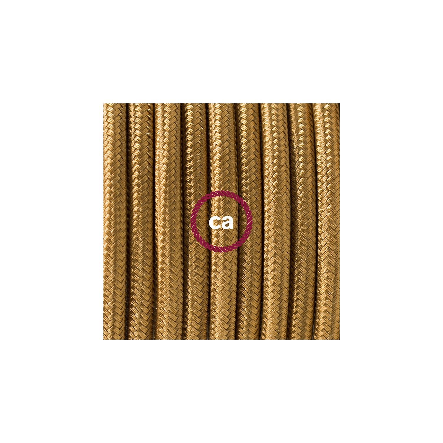 Stehleuchte Anschlussleitung RM05 Gold Seideneffekt 3 m. Wählen Sie aus drei Farben bei Schalter und Stecke.