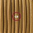 Stehleuchte Anschlussleitung RM05 Gold Seideneffekt 3 m. Wählen Sie aus drei Farben bei Schalter und Stecke.