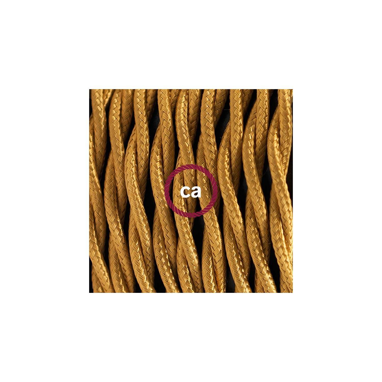 Stehleuchte Anschlussleitung TM05 Gold Seideneffekt 3 m. Wählen Sie aus drei Farben bei Schalter und Stecke.