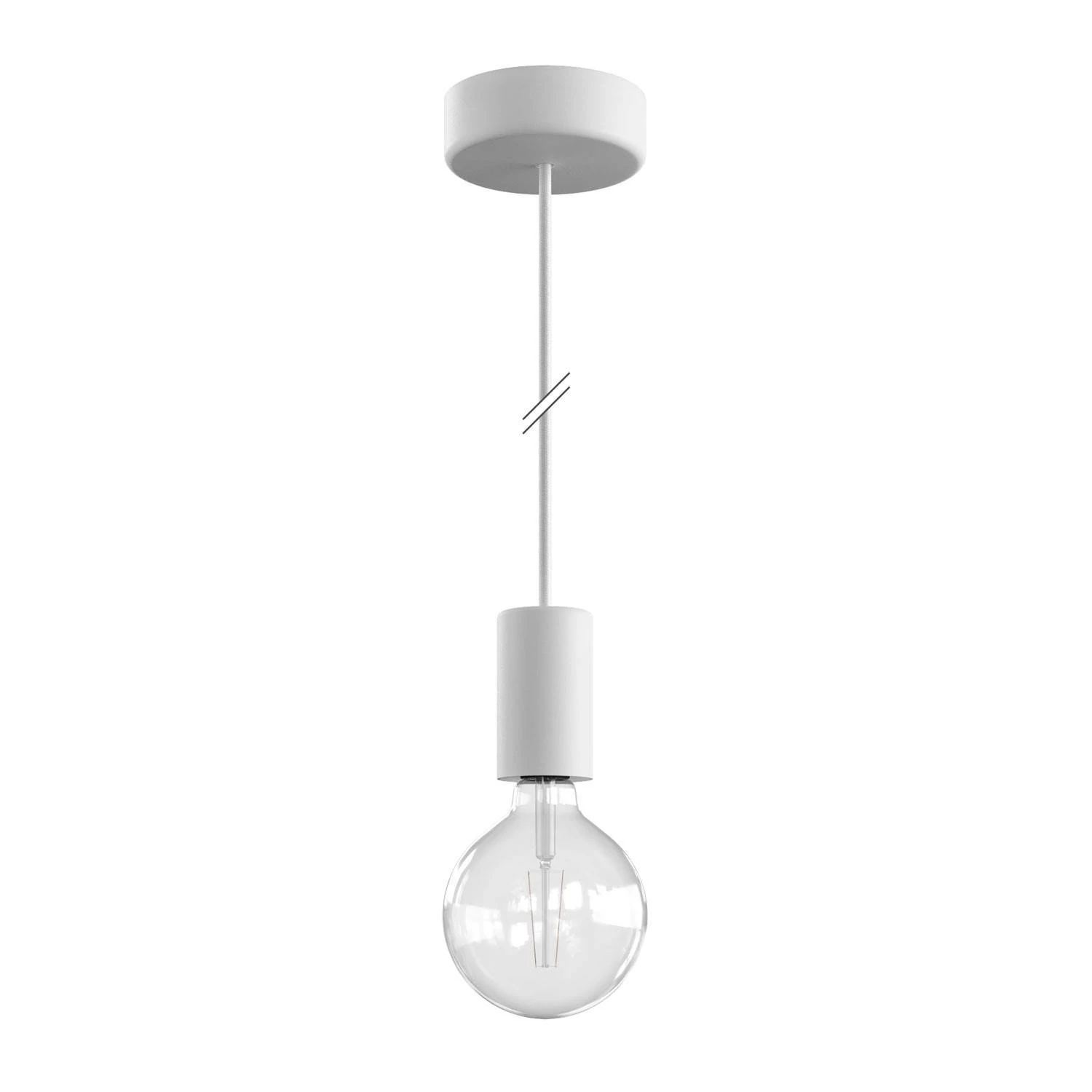 EIVA ELEGANT Outdoor-Pendelleuchte mit 1,5 m Textilkabel, Silikon-Lampenbaldachin und Lampenfassung, IP65 wasserdicht