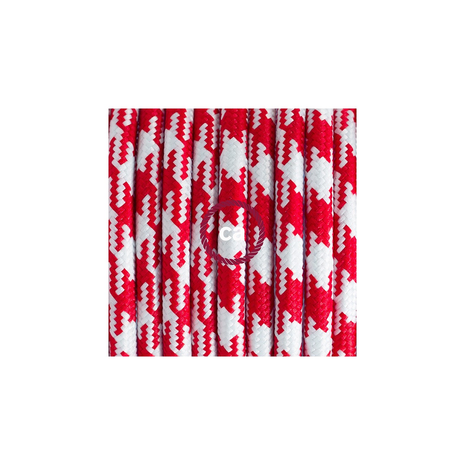 Stehleuchte Anschlussleitung RP09 Bifarbig Weiß Rot Seideneffekt 3 m. Wählen Sie aus drei Farben bei Schalter und Stecke.