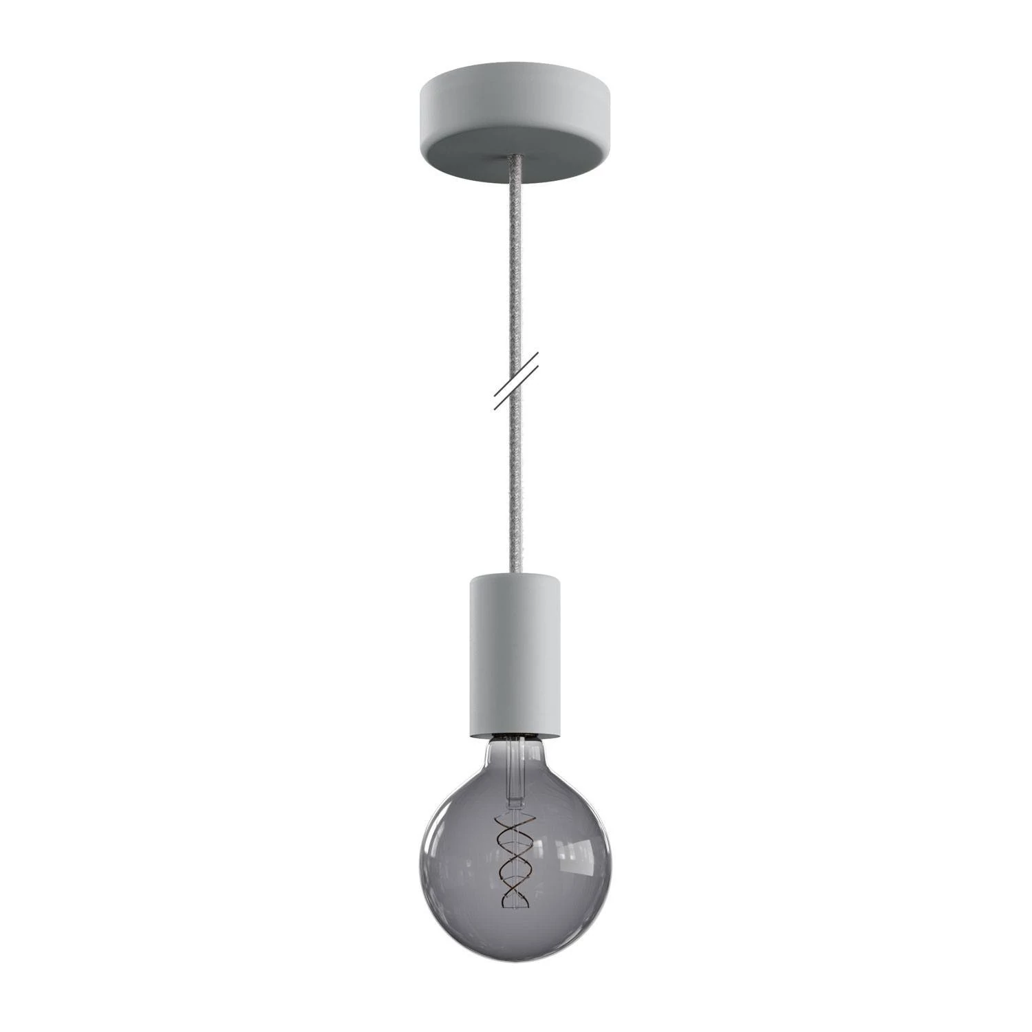 EIVA ELEGANT Outdoor-Pendelleuchte mit 1,5 m Textilkabel, Silikon-Lampenbaldachin und Lampenfassung, IP65 wasserdicht