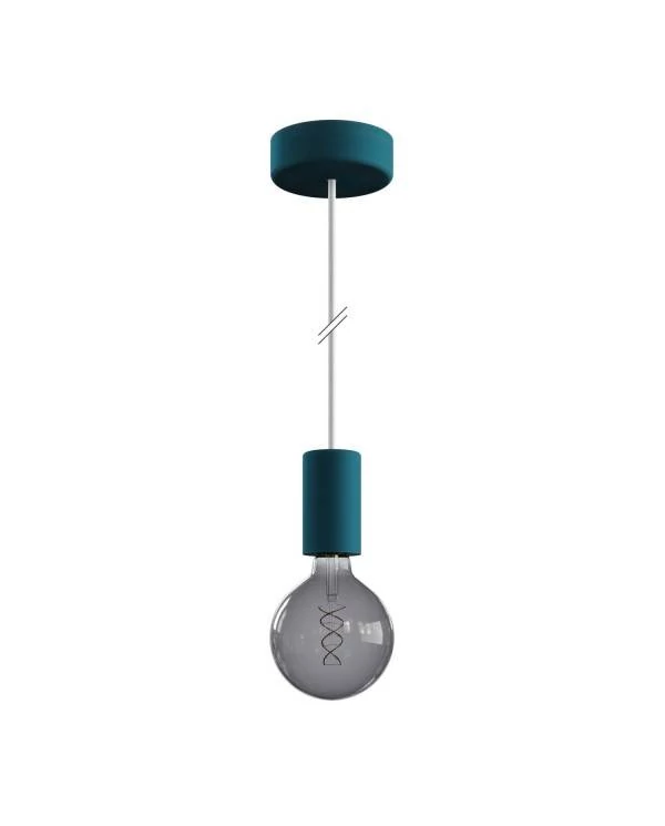 EIVA ELEGANT Outdoor-Pendelleuchte mit 1,5 m Textilkabel, Silikon-Lampenbaldachin und Lampenfassung, IP65 wasserdicht