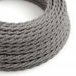 Textilkabel, grau meliert, aus Leinen - Das Original von Creative-Cables - TN02 geflochten 2x0.75mm / 3x0.75mm