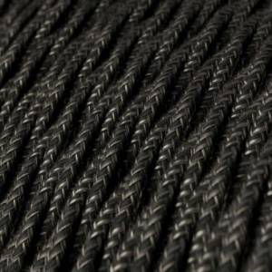 Textilkabel, anthrazit-grau meliert, aus Leinen - Das Original von Creative-Cables - TN03 geflochten 2x0.75mm / 3x0.75mm