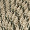 Textilkabel, anthrazitgrau-beige gestreift - Das Original von Creative-Cables - RD54 rund 2x0,75mm / 3x0,75mm