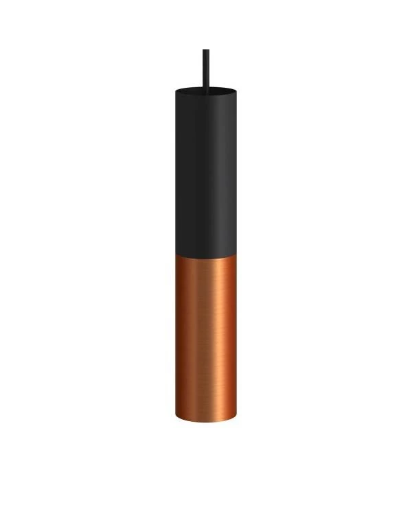 Tub E14, doppeltes Metallrohr für Punktstrahler mit Lampenfassung und E14-Doppelringmutter