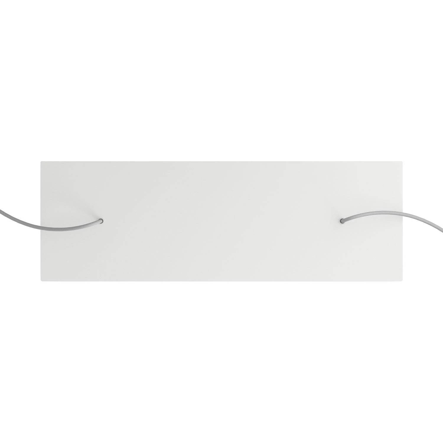 Rechteckiges XXL 2-Loch und 6 Seitenlöchern Lampenbaldachin Kit, Rose-One-Abdeckung, Abmessungen 675 x 225 mm