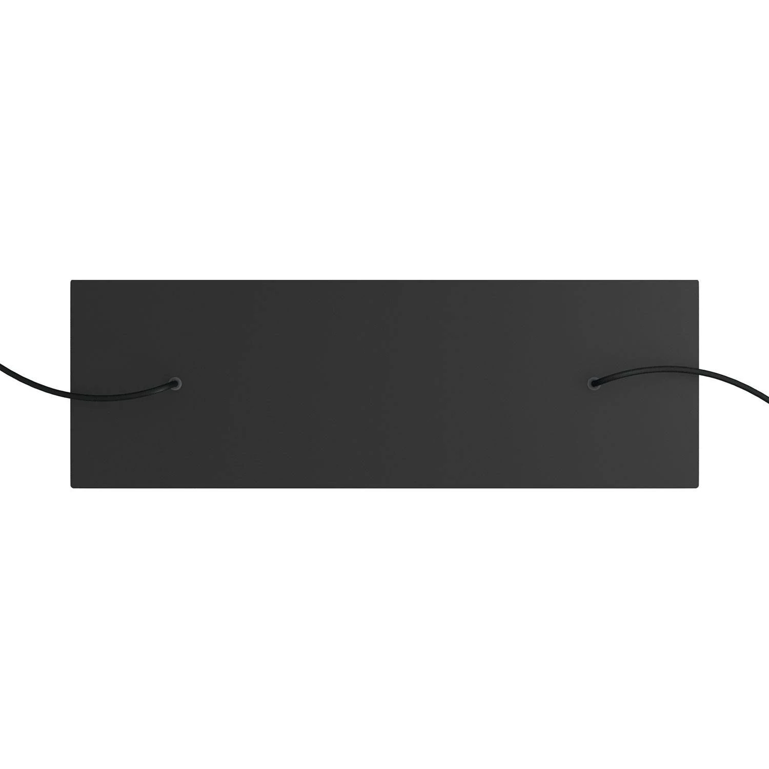 Rechteckiges XXL 2-Loch und 6 Seitenlöchern Lampenbaldachin Kit, Rose-One-Abdeckung, Abmessungen 675 x 225 mm