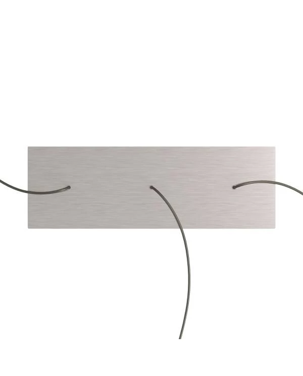 Rechteckiges XXL 3-Loch und 6 Seitenlöchern Lampenbaldachin Kit, Rose-One-Abdeckung, Abmessungen 675 x 225 mm