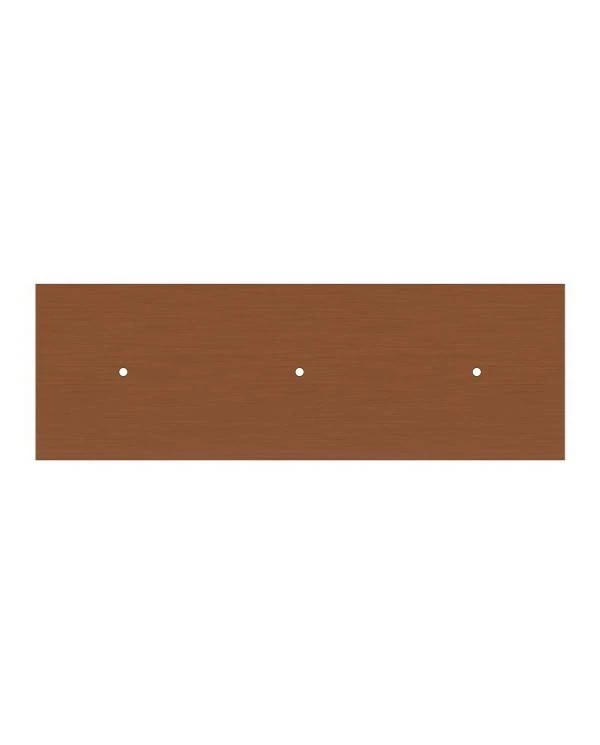 Rechteckiges XXL 3-Loch und 6 Seitenlöchern Lampenbaldachin Kit, Rose-One-Abdeckung, Abmessungen 675 x 225 mm