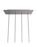 Rechteckiges XXL 4-Loch und 6 Seitenlöchern Lampenbaldachin Kit, Rose-One-Abdeckung, Abmessungen 675 x 225 mm