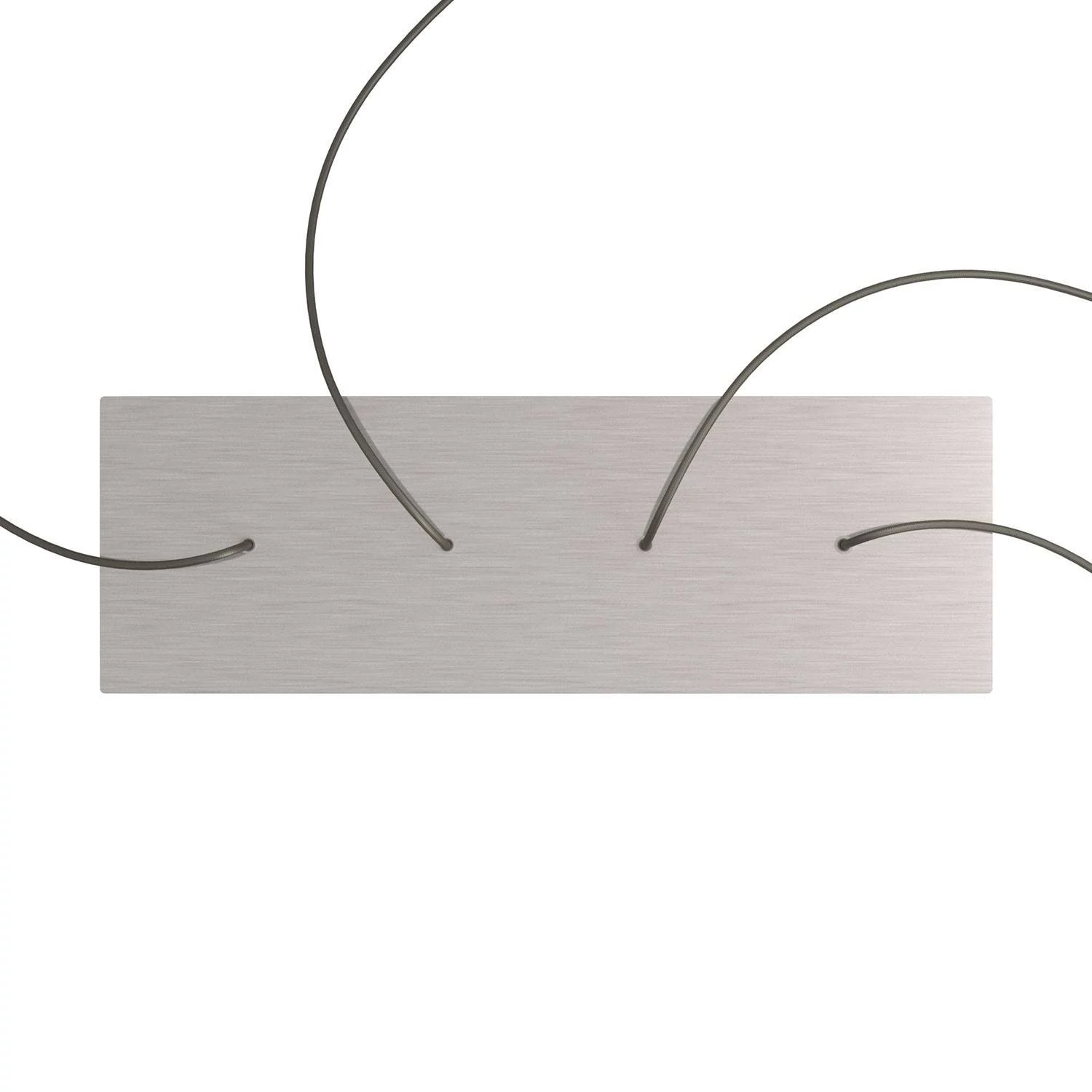 Rechteckiges XXL 4-Loch und 6 Seitenlöchern Lampenbaldachin Kit, Rose-One-Abdeckung, Abmessungen 675 x 225 mm