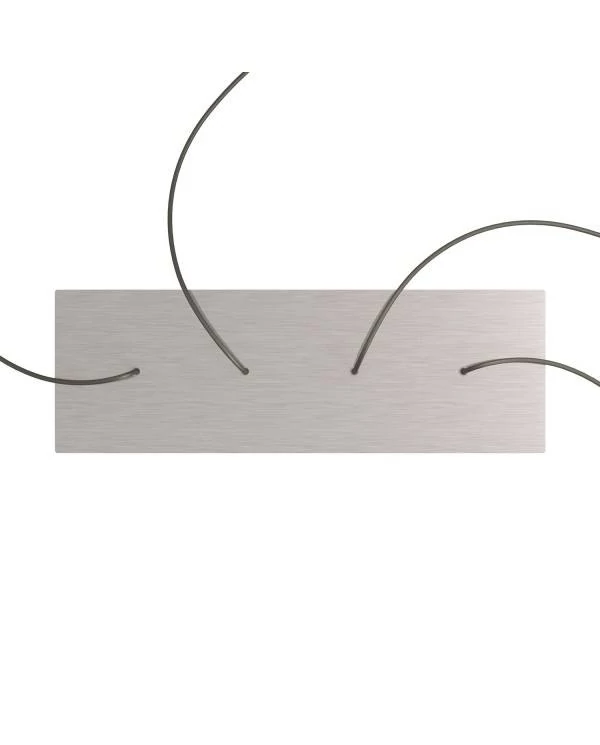 Rechteckiges XXL 4-Loch und 6 Seitenlöchern Lampenbaldachin Kit, Rose-One-Abdeckung, Abmessungen 675 x 225 mm