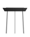 Rechteckiges XXL 6-Loch und 6 Seitenlöchern Lampenbaldachin Kit, Rose-One-Abdeckung, Abmessungen 675 x 225 mm