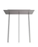 Rechteckiges XXL 6-Loch und 6 Seitenlöchern Lampenbaldachin Kit, Rose-One-Abdeckung, Abmessungen 675 x 225 mm