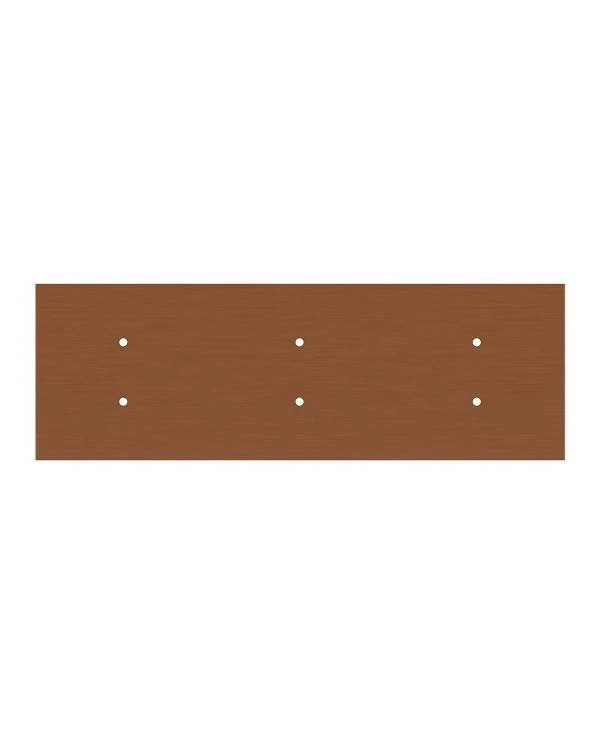 Rechteckiges XXL 6-Loch und 6 Seitenlöchern Lampenbaldachin Kit, Rose-One-Abdeckung, Abmessungen 675 x 225 mm