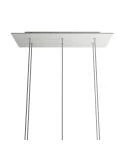 Rechteckiges XXL 6-Loch und 6 Seitenlöchern Lampenbaldachin Kit, Rose-One-Abdeckung, Abmessungen 675 x 225 mm