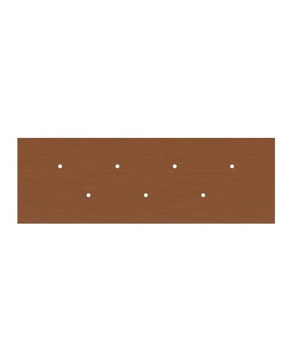 Rechteckiges XXL 7-Loch und 6 Seitenlöchern Lampenbaldachin Kit, Rose-One-Abdeckung, Abmessungen 675 x 225 mm
